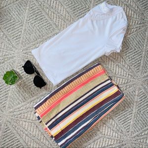 colorful striped mini-skirt